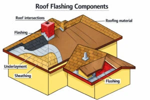 Roof flashing components