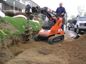 We dug 30 4-foot deep holes in one long day with this machine, including all the bucket work.