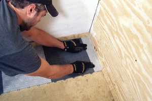 Tiles can be cut with a table saw, circular saw or jigsaw.