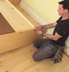 Install the headboard, making sure the face-side is facing the floor, and orient the side you want as the top, facing the top of the bed assembly. Install the headpiece on the bed frame assembly by simply snugging the provided screws through the pre-drilled holes. Do not overtighten.