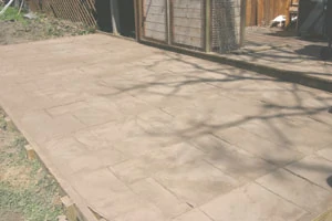 The stamped concrete and release agent shoudl be allowed to cure for at least 48 hours.