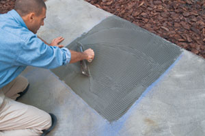 How To Lay Tile Over Concrete Extreme, Porch Tiles Over Concrete