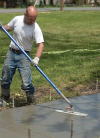 Keep trowel marks to a minimum when preparing to wash exposed aggregate.