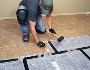 Installing a heated tile system