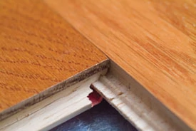 A close look shows how the tongue and groove has an extra ridge and a V notch to lock the pieces together.