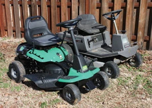 Despite having a smaller overall footprint, the Weedeater One features a more comfortable and spacious operator's area than older styles of mowers with rear-mounted engines.