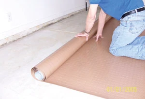 Simply unroll, trim to fit and overlap adjoining edges (6" or more).