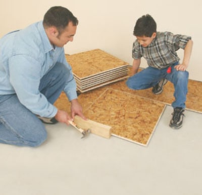 Floor leveler for wood subfloor