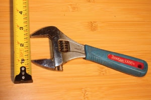 Channellock's 6" long model 6WCB offers the same jaw capacity as a standard 10" wrench.