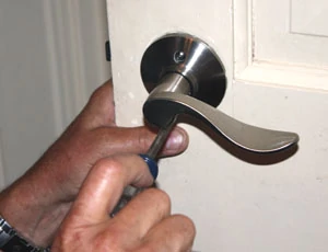 Two bolts are all that's required to install the interior handle.