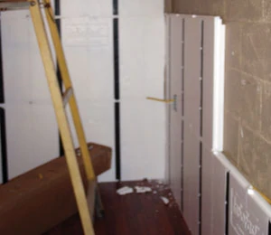 The walls were insulated with InSoFast panels.