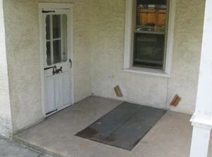 Here’s the old door before remodeling.