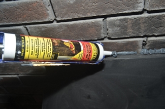 Many sealants are formulated for specific applications. Quikrete’s Fireplace Mortar is a silicate-based refractory cement caulk for mortar joints and firebricks in fireplaces and wood-burning stoves. It withstands temperatures of 2000˚F (1093˚C).