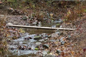 A small stream such as this one may not seem like much of an obstacle to the casual observer, but a little local history can tell you that most streams can get very big when the weather gets really nasty.