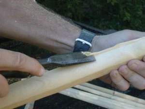 A sharp wood chisel can be used to remove any waste.