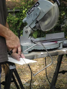 Complete the coped joint with a coping saw