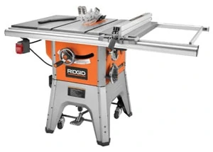 This is the Ridgid R4512 hybrid saw with a cast iron table top.