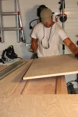 Cutting plywood panels