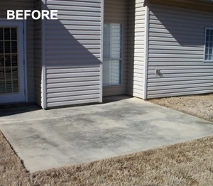 Painting techniques change the appearance of existing concrete