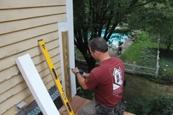 A 2x4 was used as the framing for the half post sleeve.