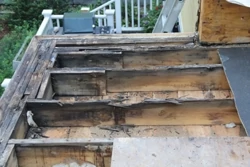 The joists had rotted beneath the deck. 