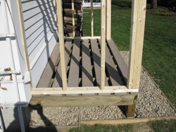 The header is supported by double 2x4 king structural studs.