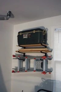 The 450 Rack is a multipurpose wall accessory that can hold heavy items-up to 150 pounds on each of three tiers for a total of 450 pounds. 