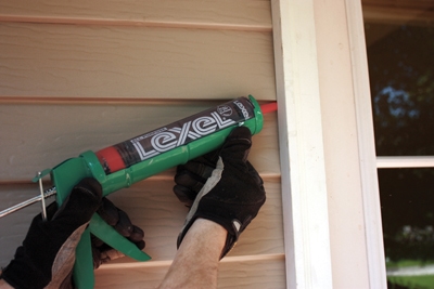 If you find deteriorated caulking around the doors and windows of your home, then cut away the old stuff and replace with a new high-quality exterior sealant. This helps protect the home from air, water and pests.