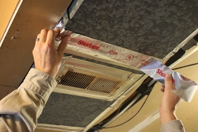 Use foil tape for an air-tight seal around duct work.