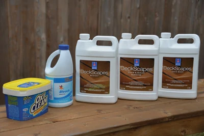 Deck cleaners and restorers generally fall into one of three categories—chlorine bleaches, oxygen bleaches, or oxalic acid-based formulas.