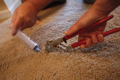 Repair a carpet bubble