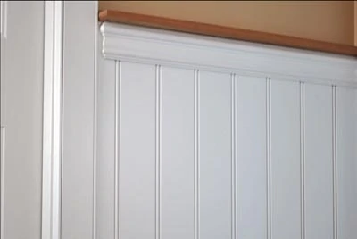 Beadboard wainscoting consists of tongue-and-groove boards that interlock to create vertical lines. (Photo courtesy American Beadboard)
