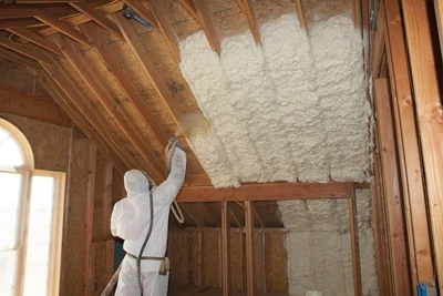 Spray foam insulation is a popular method of modern installation. Some Manufacturers such as Tiger Foam offer kits for small jobs, but whole-house projects generally require specialized training and equipment. (Photo Courtesy Tiger Foam)