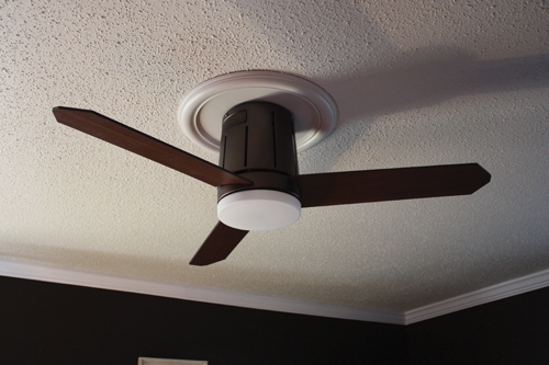 mount ceiling fan to stud