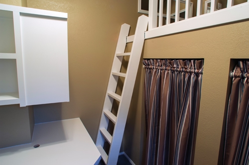 A ladder leading to the loft