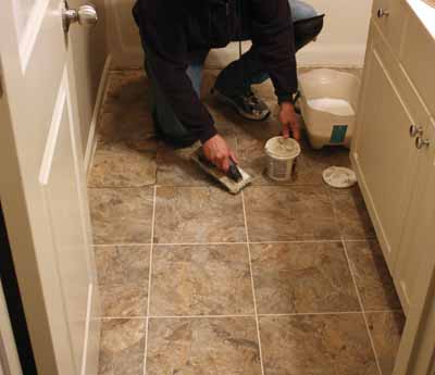 Easy Installation Of Adhesive Vinyl, How To Use Tec Vinyl Tile Grout