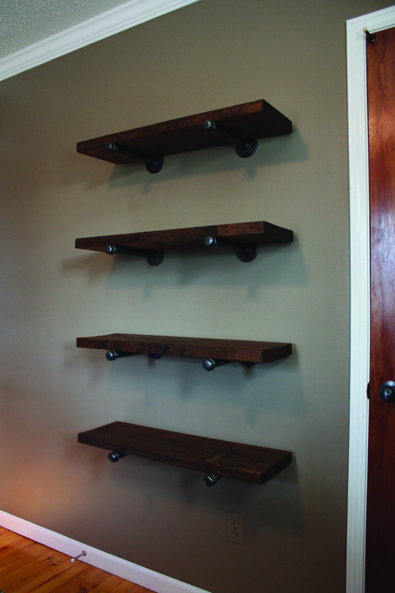 Pipe Bracket Shelving Extreme How To, Pipe And Plank Shelving