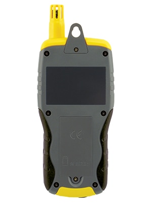 The General RHMG700DL includes pins to measure direct electrical resistance as well as a non-penetrating electrode plate on the back for relative moisture readings.