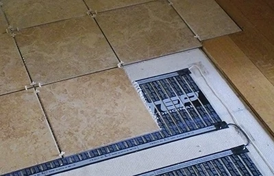 Radiant heat systems can warm cold tile floors. Photo courtesy STEP Warmfloor.