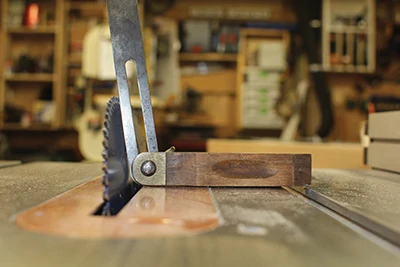 Set your table saw blade to a matching angle. 