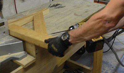 I use my miter saw station to help hold pieces still while I fasten them. 