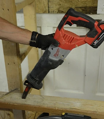 Use your recip saw to create a space for your recip saw. All it takes is a simple plunge out. 