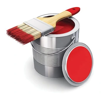 To load a brush, dip it only 1 to 2 inches into the paint. Gently tap the brush on the inside of the container, first one side and then the other. 