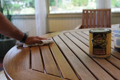 Apply protective oil to the wood surface.