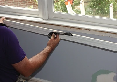 First step is to remove any trim pieces that might interfere with the removal of the window. 