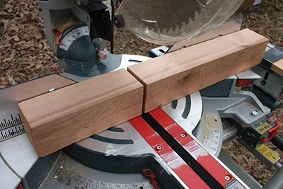 Boost production by setting up stops on your miter saw to cut matching pieces to the same size. 