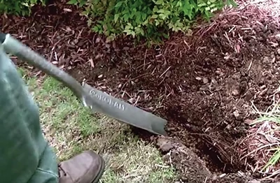 Use a sharpshooter spade to dig the trench.