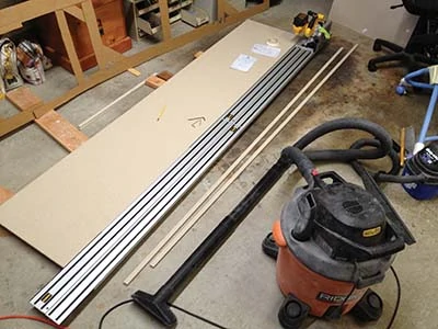 Sheet material comes 30" wide and countertops are generally 25" wide leaving 5" that can be used for edge strips.