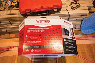 The Warmup kit includes all components needed for its Loose Cable Underfloor Heating. 