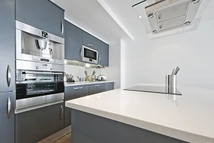 modern contemporary kitchen with built in appliances including c